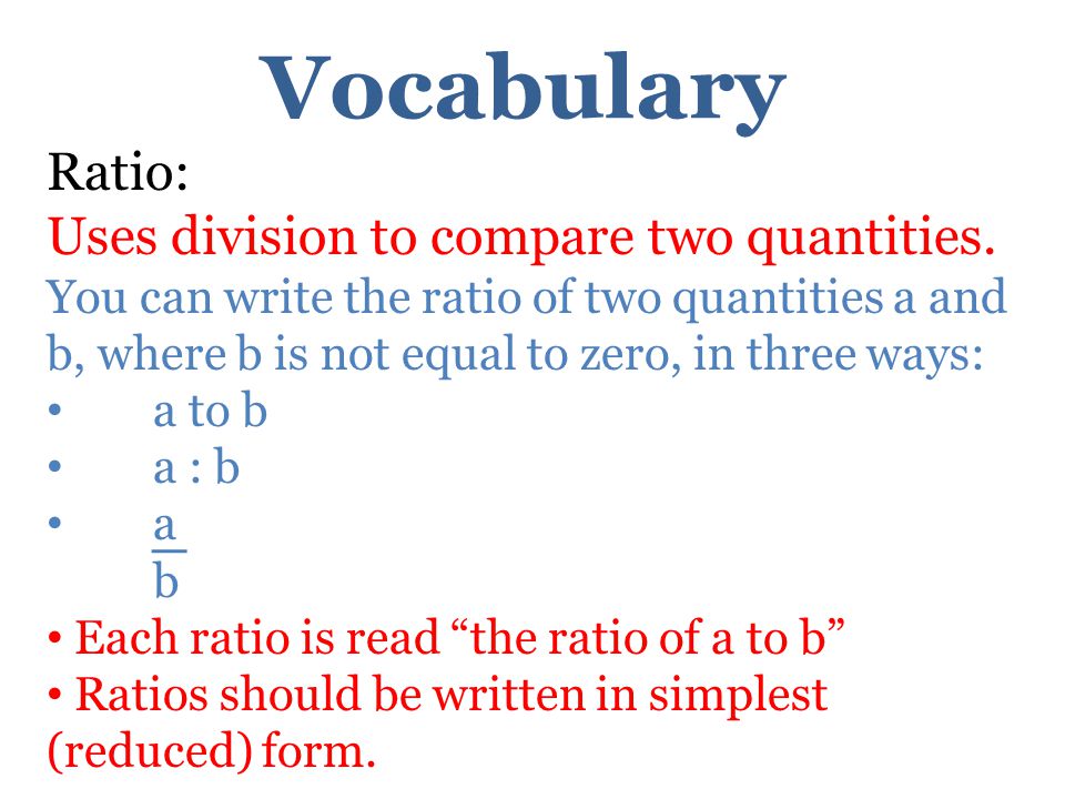 how to write a ratio in 3 ways